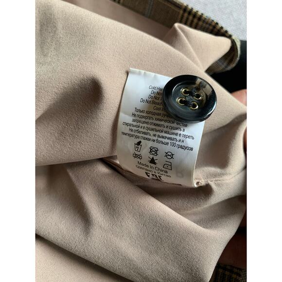 Atoir Beige and Black Sharp Edges Mini Dress Size 4 - Picture 8 of 9